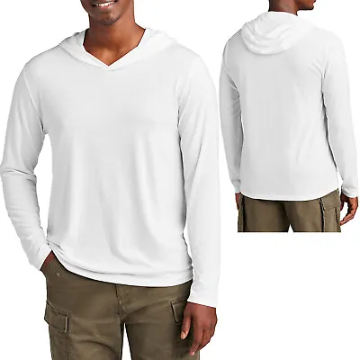 Mens Lightweight Hoodie T-Shirt Long Sleeve Hoody Soft Blended Hooded Tee S- 4XL • $17.99