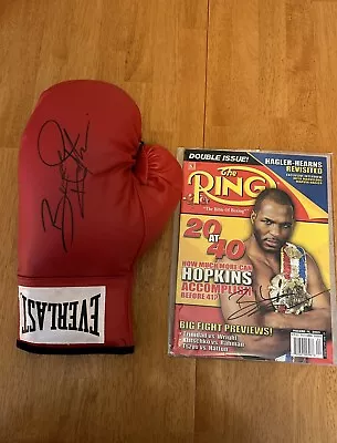 Bernard Hopkins Rare Full Signature Autograph Glove And Reg Signed Ring Magazine • $400