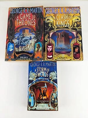 Song Of Ice And Fire X3 George R.R. Smith 1996 Thrones Kings & Swords • $199.95