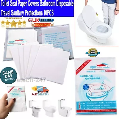 £2.89 • Buy 10pc White Disposable Toilet Seat Covers Paper Flushable Hygienic Camping UK
