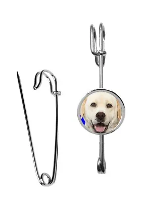 Labrador Dog Dome Kilt Pin Scarf  Brooch Pin 3  7.5 Cm Codez5 Personalised  • £8.95