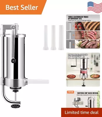 Stainless Steel Sausage Stuffer - 5LBS/3L Homemade Maker - FDA Certified - Tubes • $107.97