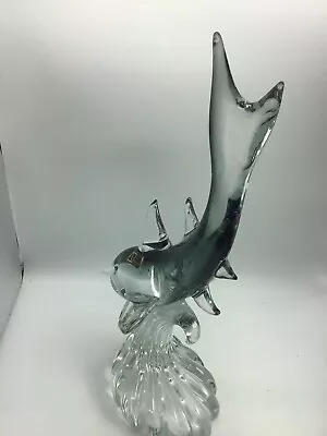 Murano Italy Glass Smoked Dolphin V. Nason & C. (Absolutely Mint Condition) • $115