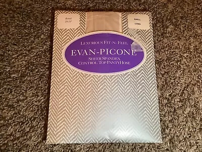 Vintage Evan Picone Sheer Spandex Control Top Pantyhose Color Shell Size: Long • $9.99