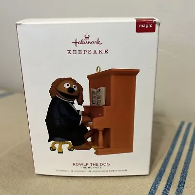 Muppets Rowlf The Dog Christmas Ornament Hallmark Magic Sound 2018 Tuxedo Piano  • $45
