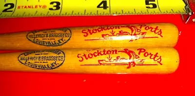 Original Early 1940s STOCKTON PORTS Minor League Wooden Pen Pencil Bat Baseball • $45