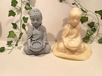 Latex Rubber Mould Large Buddha Goddess Zen Garden Candle Tealight Holder Mold • £15