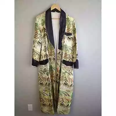 Vintage Chinese 1960s Mens Silk Cocktail Smoking Jacket Coat Size M Medium Asian • $149.99