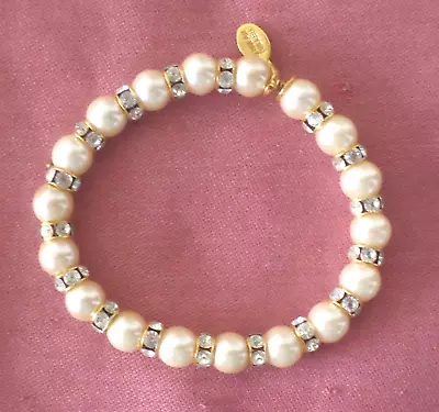 Nolan Miller Sim Pearl & Crystal Stretch Bracelet • $12.99