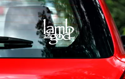 Lamb Of God Car Decal Vinyl Glossy Band Logo Bumper Sticker Heavy Metal Rock • $4.50