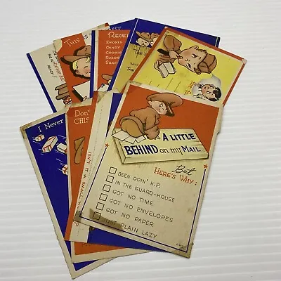 WIPCO 1943 WWII Military Navy Sailor  Jiffy Cards  Co Lot Of 9 Postcard Set45 • $18.08