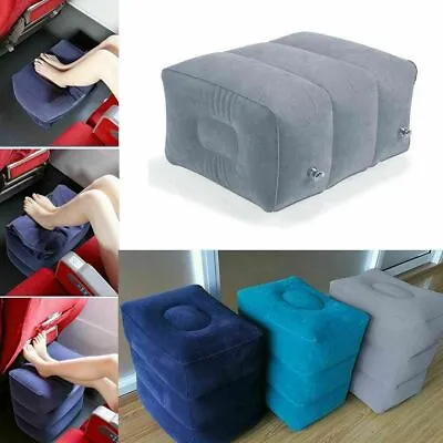 $17.15 • Buy Inflatable Travel Footrest Leg Foot Rest Air Plane Pillow Pad Kids Bed Portable
