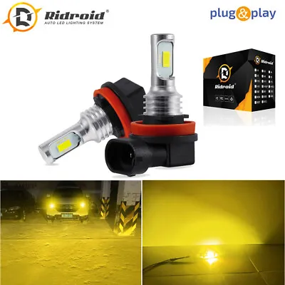 2x H11 H8 H9 3000K Golden Yellow LED Headlight Bulbs High Low Beam Fog Light • $11.98