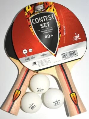 $44.95 • Buy SUNFLEX CONTEST ITTF 2-Player Advanced Table Tennis Set With 2 Bats And 3 Balls