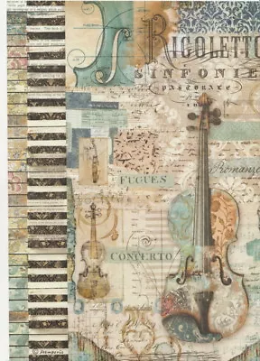 £2.20 • Buy Rice Paper - Violin - For Decoupage Scrapbook Craft