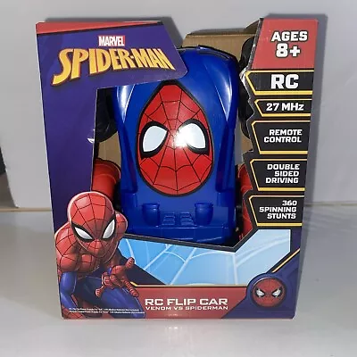 NEW Marvel Spider-Man Vs Venom Remote Control RC 27 MHz Flip Car 360 Spin Stunts • $10