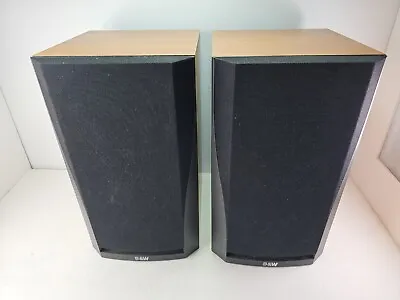 Bowers & Wilkins B&W DM 302 Prism Wired Bookshelf Speakers - Natural Wood Finish • $186.75