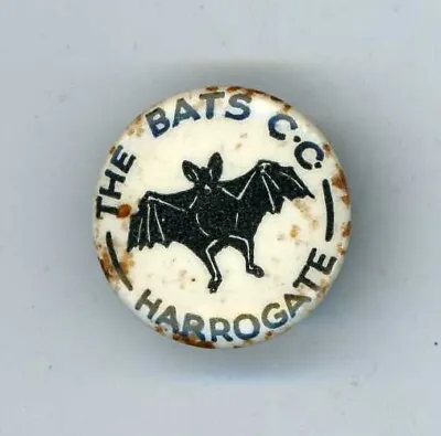 £10.99 • Buy The Bats C.c. (cycling Club-prob) Harrogate  Old Solid Tin/celluloid  Badge