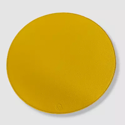 $50 Von Gem Home Reversible Yellow/Gray 15  Round Placemat • $16.38