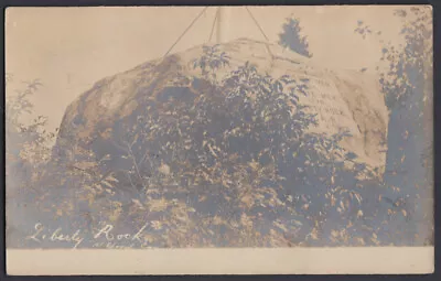 Liberty Rock At Milford CT RPPC Postcard 1909 • $6.39
