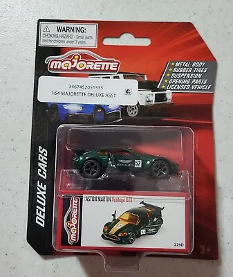 Majorette Racing Cars Series Aston Martin Vantage GT8 Dark Green    1:64 Diecast • $6.99