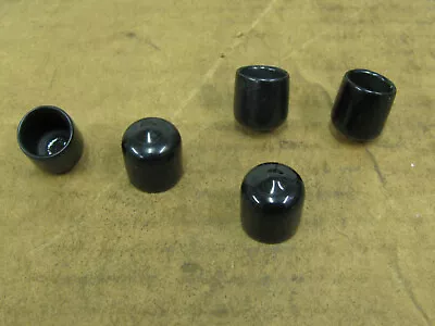 1/2  Black Vinyl Round End Cap Rubber Tubing Rod Cover Tip Plastic • $12