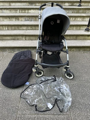 £60 • Buy Bugaboo Bee Stroller Pushchair +  Rain Cover &Footmuff ￼Black Grey Coll SW13