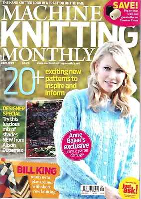 Machine Knitting Monthly Pattern Magazine April 2009 Ladies Men Family Boho • £5.49