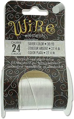 $7.98 • Buy 24 Gauge The Bead Smith Tarnish Resistant Craft Wire - Silver, 30yd Spool