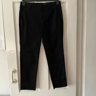 GAP Black Slim Leg Crop Ankle Grazer Trousers Size 04 Regular (Size 8) • £9.99