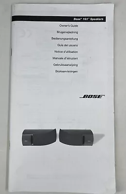 Genuine Bose 161 Speakers OWNER’S GUIDE / MANUAL Only • $8.99