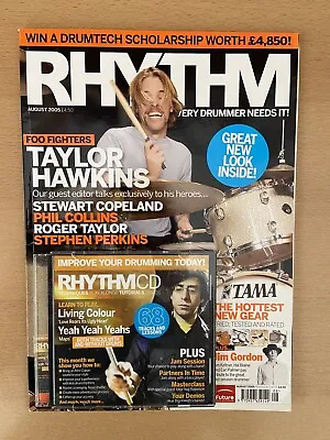 £7.95 • Buy RHYTHM MAGAZINE August 2005 + CD 23,TAYLOR HAWKINS FOO FIGHTERS, Drums