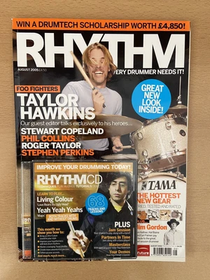 £7.95 • Buy RHYTHM MAGAZINE August 2005 + CD 23,TAYLOR HAWKINS FOO FIGHTERS, Drums