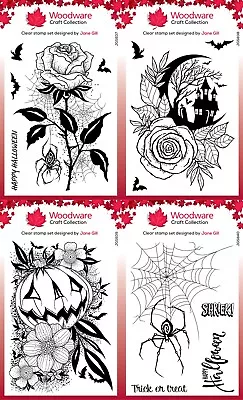 £6.75 • Buy Woodware Halloween Clear Stamps - By Jane Gill - Creative Expression