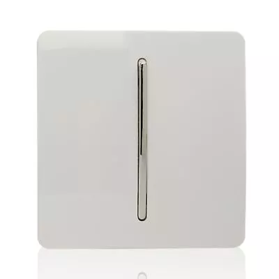 Trendi 1 Gang 1 Way Artistic Modern 10 Amp Rocker Light Switch White ART-SS1WH • £6.50