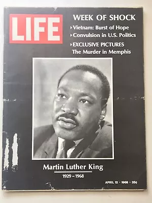 Vintage MLK Life Magazine April 12 1968 Martin Luther King Jr Cov Assassination • $38.70