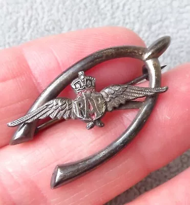 Sterling Silver Charles Horner WW2 RAF Wings Brooch - Wishbone • £18.99