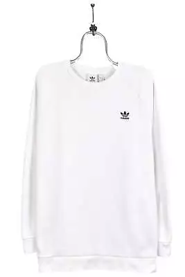 Vintage Adidas Sweatshirt White Embroidered Crewneck - AU XL • $50