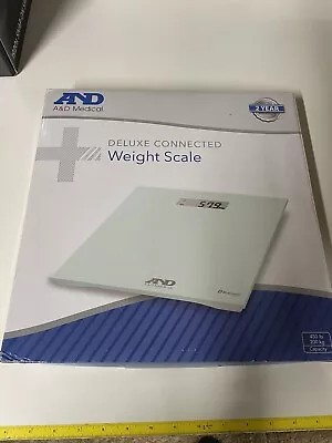 A&D Medical Deluxe Connected Weight Scale White UC-352BLE-V 450 Lb. Capacity • $38