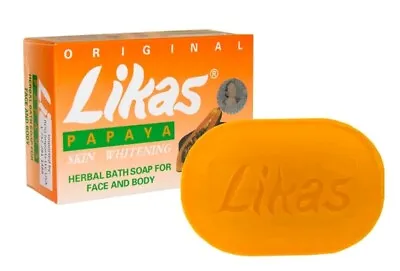 2X LiKAS PAPAYA SOAP  100% ORIGINAL Asantee - SKIN WHITENING LIGHTENING 135g • £10.99