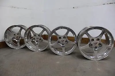 00-04 Chevy C5 Corvette Staggered 5 Spoke OEM Wheels Set Polished QF5-Face Marks • $998