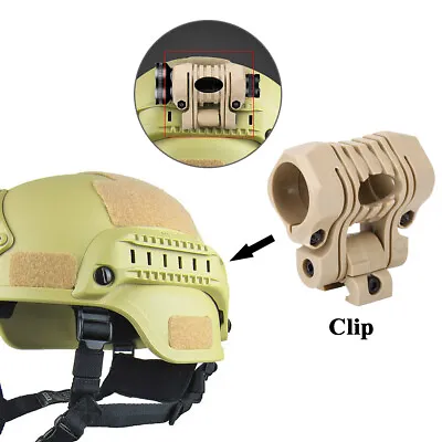 (sand) Clip Mount For Fast Helmet Flashlight Holder Helmet Sturdy And • £6.77