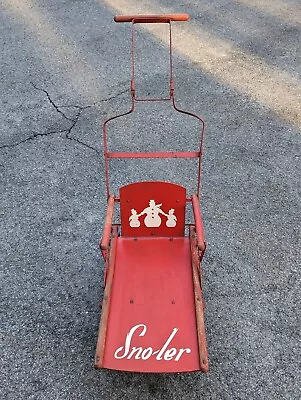 Rare Antique 1940-50s Folding Snow Sled & Stroller Combo-Awesome Collector Item! • $44.95