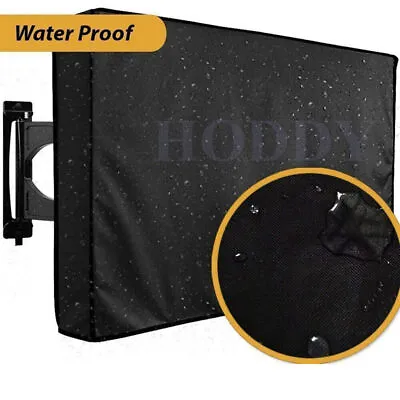 Outdoor Waterproof TV Cover Black Television Protector For 22'' To 65'' LCD LED • £22.78