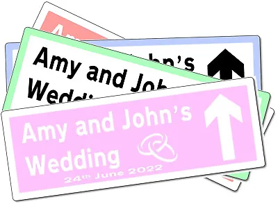 £8 • Buy Personalised Aluminium Metal Road Direction Style Wedding Sign - Various Colours