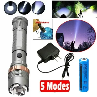 $10.98 • Buy Brightest 1200000LM High Power LED Zoomable Police Flashlight Rechargeable Torch