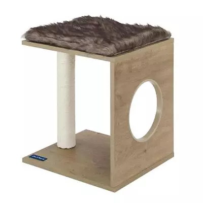 Sam's Pets Sleek And Modern Cat Tree Sheree Polyester Stable 17.32  Light Brown • $57.23