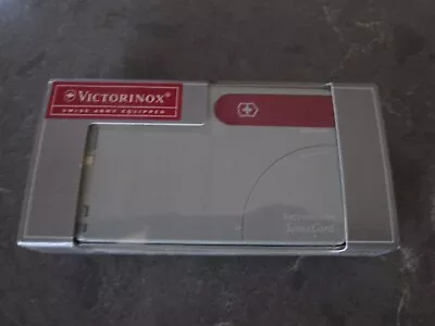 Victorinox Original Swiss Army Knife Swiss Card Gray Red New 10 Functions • $34.99