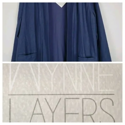 Wynnelayers Marla Wynne Cobalt Blue Cardigan Medium NWT • $23.99