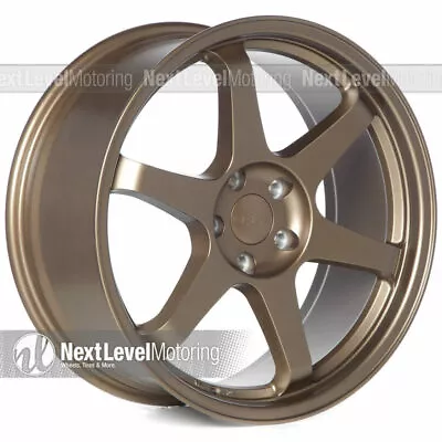 9SIX9 19X8.5 5x114.3 +35 MATTE BRONZE TE37 STYLE WHEELS FIT INFINITI G35 G37 Q50 • $791.99